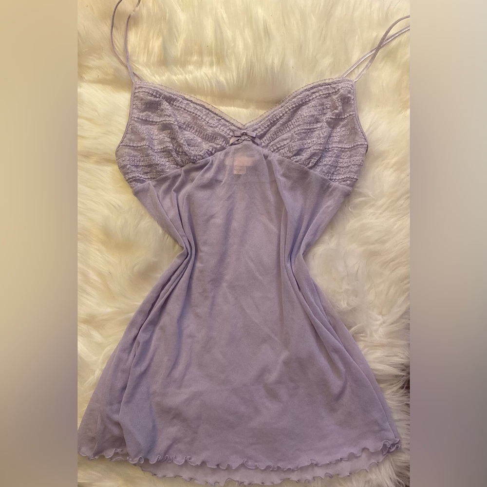Vintage Victoria’s Secret lavender mesh teddy